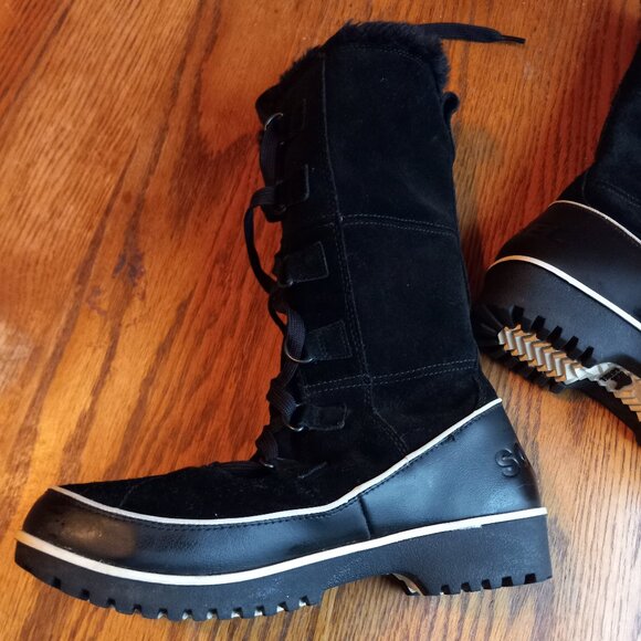 Sorel Joan of Arctic Women's Waterproof Black Suede Faux Fur-Lined Boot Size 9 - Picture 8 of 16